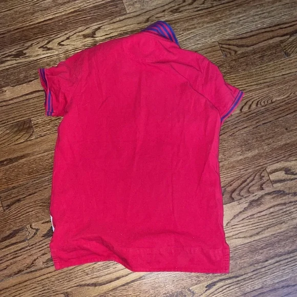 USPA red white blue slim fit M polo - Picture 2 of 3